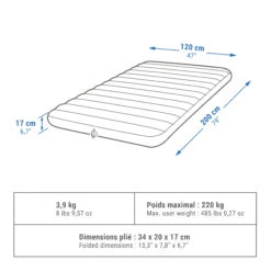 Quechua Inflatable Camping Mattress Air Comfort 120 Cm 2 People 11 Quechua Inflatable Camping Mattress Air Comfort 120 Cm 2 People -Outdoor Camping Store k2886a2eb5c19c258aa6d1ef123916269