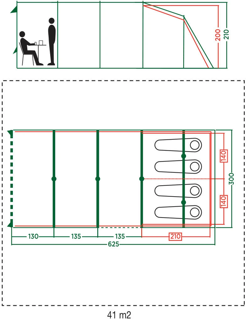 Coleman Castle Pines 4L BlackOut Tent 4 Coleman Castle Pines 4L BlackOut Tent - Image 2